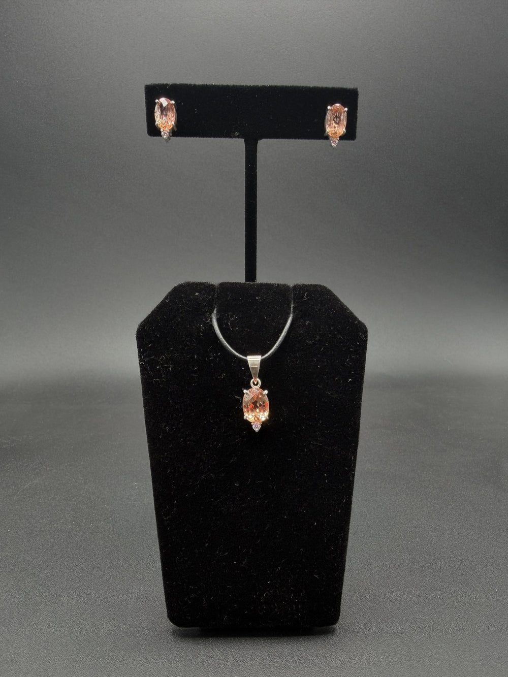 Imperial Topaz Earrings & Matching Pendant Set