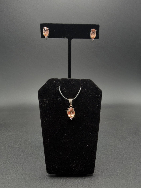 Imperial Topaz Earrings & Matching Pendant Set