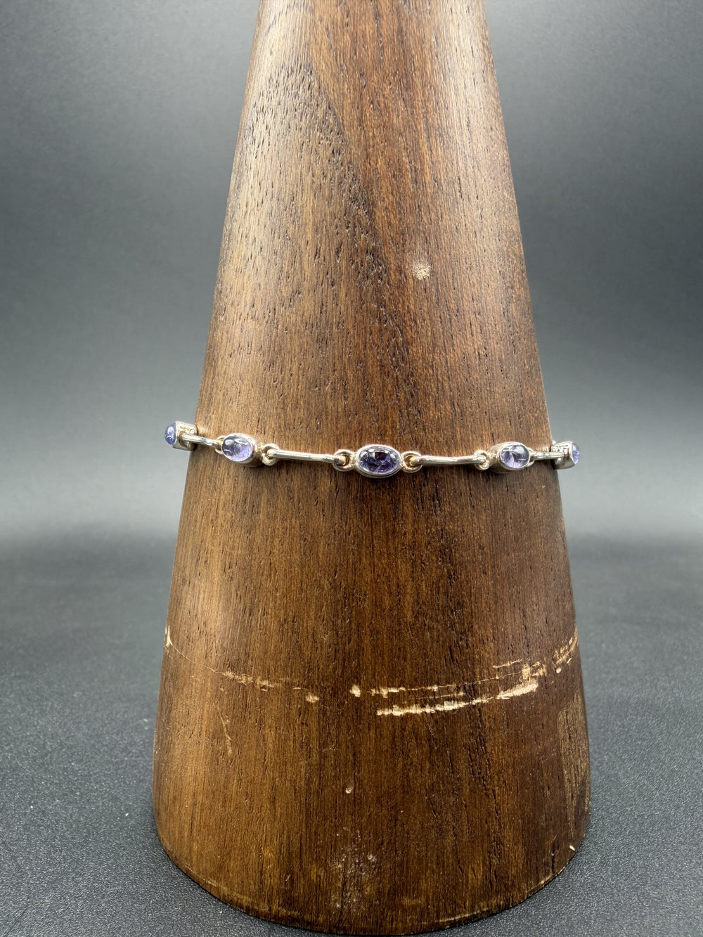 Tanzanite Station Bracelet (Sterling Silver)